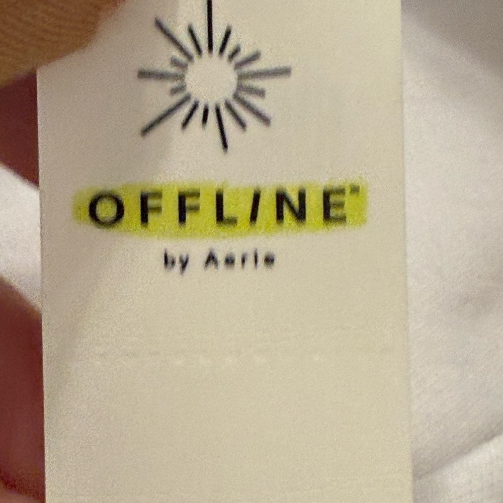 Aerie OFFLINE Game Set Match White Tennis Top Shirt NWT S - Picture 5 of 9
